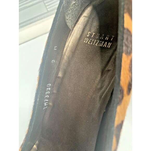 Stuart Weitzman Leopard Print Ponyhair Wedge Heels - Picture 9 of 9